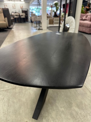 Salontafel Deensovaal, Mango, zwart